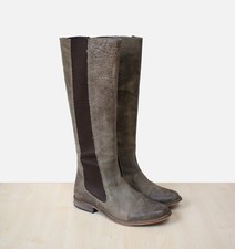 schöne legere Stiefel Gr. 36 lange Stretcheinsätzen Used-Look (Walter Bauer)