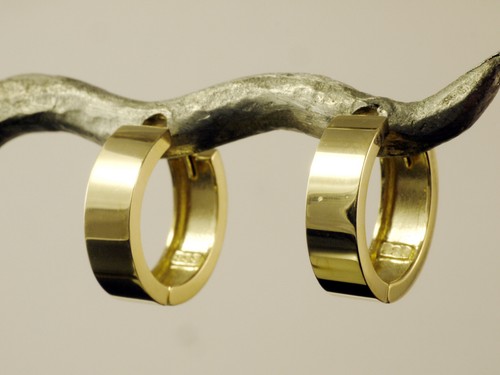 750 gold creolen scharnier - gold,