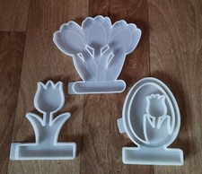 3 Tulpen Silikon Gießformen Einschieber für Kerzenhalter