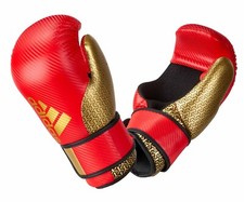 adidas: Kick-Boxhandschuhe Semi Contact - rot/gold Point Fighting Kickboxen 300