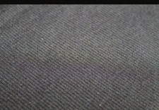 Doppeljersey Wolle Seide Schwarz 2:2 Rippe