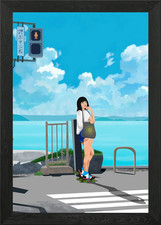 Sexy Anime Girl gerahmtes