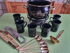 Feuerzangenbowleset Email Topf