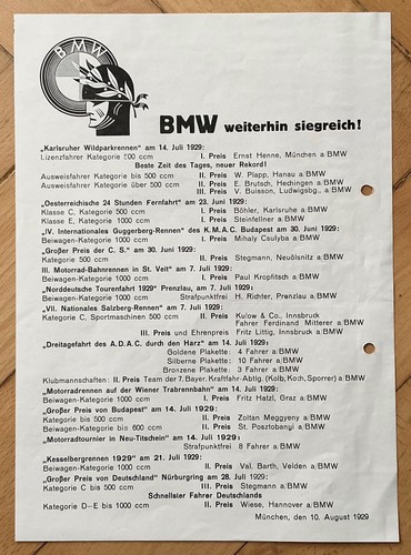 Bmw aushang 1929 - bmw, original!