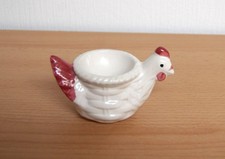 Eierbecher Huhn Hahn weiß Keramik