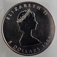 5 DOLLAR Silbermünze 1988