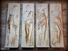  Wandrelief Relief Wasserträgerin  Set 4 Stück Dekoration Wand Wanddekoration