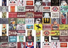 Blechschilder Bild im retro