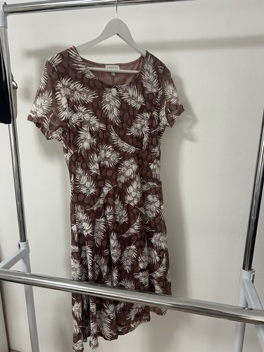 Apricot kleid bräunlich mit - apricot,