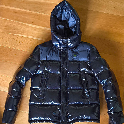 Blauer daunenjacke schwarz - daunenjacke,