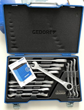 Gedore Maulschlüssel-Satz mit Ringratsche, Set 12-tlg, SW 8-19 mm, 7 UR-012 NEU