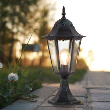 Außenleuchte Sockelleuchte Stehlampe schwarz grün Wegeleuchte Edelstahl E27 Glas