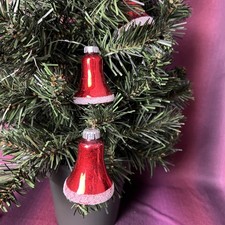 Glaskugeln Glocken Rot mit