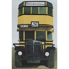 Brigitte Krüger Alter Autobus Berlin Schöneberg signiert Druckgrafik 1976 4/100
