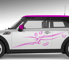 Pinstripes & Schmetterlinge Dekor Streifen Linien Abstrakt Auto Aufkleber #1213