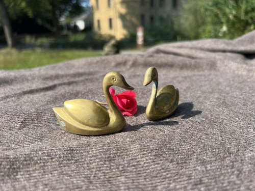 Schwan figuren messing - messing, vintage