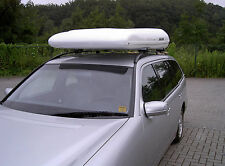 Flache Exklusive Grosse Breite Premium Dachbox aus GFK ALB 800 silber von MOBILA