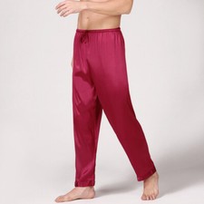 Herren Seide Wie Pyjama Hose