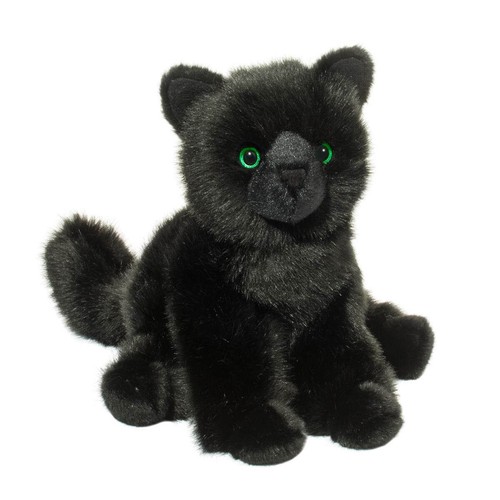 Schwarze plüsch katze - plüsch,