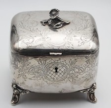 Zuckerdose Wien um 1900. Silber. 399 Gramm