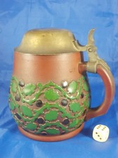 Bierkrug Jugendstil Neue Ära Westerwald 0,5L. gemarkt TS VK Krug Bier antik alt