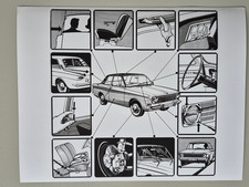 Konvolut Vintage S/W-Pressefotos technische Grafiken Ford 12 M P6 ~1967