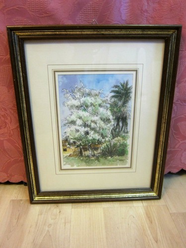 Aquarell holzrahmen haus - im,