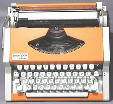 Orion 2000 De Luxe Schreibmaschine von 1976 Orange Vintage Reiseschreibmaschine