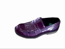 CafeNoir 37 Mokassins Damen Mädchen Fransen Halbschuhe Lackleder Burgundy Herbst