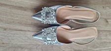 Loafer mit Absatz/ in Metall /