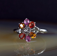 Ring silber 925 edelstein bunt - ring,