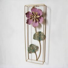 Wand Deko 3D Blüten Wandbild Metallbild Blumen Wand Schmuck Skulptur Deko-Bild