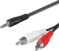 Klinke Cinch Kabel AUX Audio 3,5mm Stecker Stereo Kopfhörer Klinkenkabel RCA 