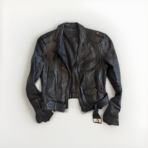 Zara echtlederjacke bikerjacke - zara,