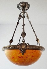 Tolle, antike Schalenlampe mit
