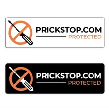 Aufkleber Weiß Prickstop