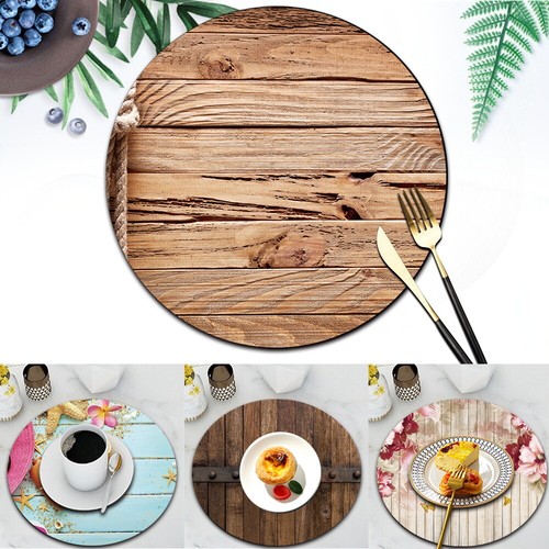Stück holz leder tischsets - leder,