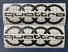 Audi Quattro Ringe Aufkleber  SCHWARZ GLANZ