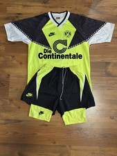 BvB Trikot u. Hose 90/91 Matchworn Poschner Dortmund Trikot Worn Spielertrikot