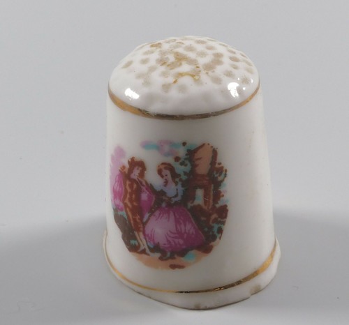 Porzellan fingerhut watteau - fingerhut,