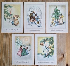 5 alte DDR AK - Frohes Weihnachtsfest - Weihnachtsmann Engel Kinder ungelaufen