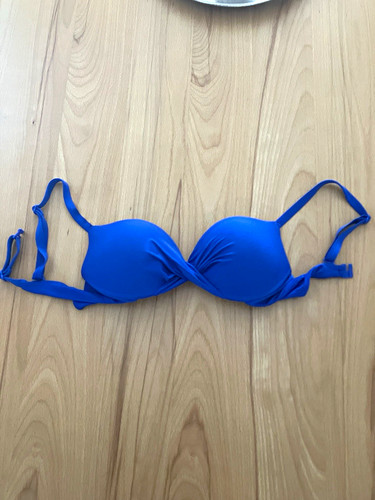 Bikinioberteil blau gepolstert - bikinioberteil,