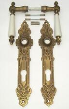 Messing Türklinke Haustürbeschlag Türdrücker Gründerzeit #14E-AW92