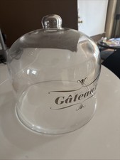 Glasglocke / Kuchenhaube „Gâteaux“ – französischer Vintage-Stil – Ø ca. 28 cm