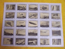 LUFTFAHRERDANK  Zeppelin und versch. Flugzeuge Wohlfahrtsmarken Kompletter Bogen