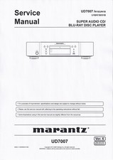 Service Manual-Anleitung für Marantz UD-7007 