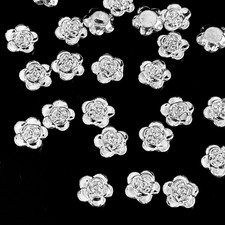 25 Rosen Blumen silber