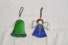 Engel und Glocke  / Tiffany / echte Handarbeit