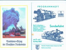 3 Broschüren vom DMV, Sonderfahrten und Traditionszug 1987