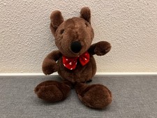 Althans Club braune Maus rote Fliege Herzen Kuscheltier Plüsch Schlenker 27 cm